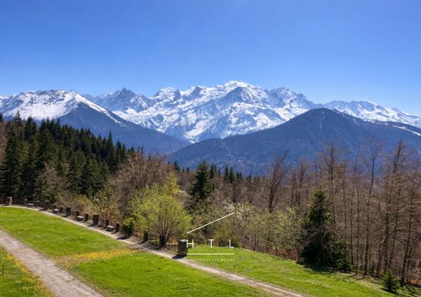 Appartement deux pièces 40 m² à Passy - terrasse 37 m² exposition sud, vue Mont Blanc, résidence inscrite aux Détails des diagnostics énergétiques