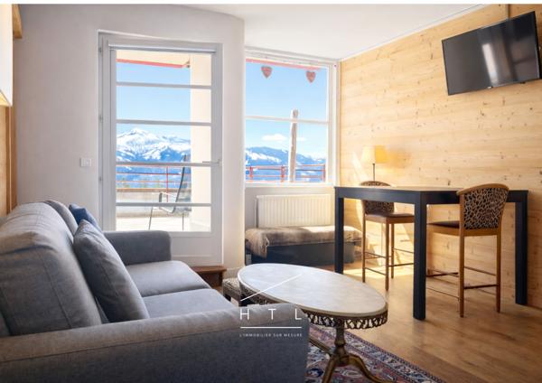Appartement deux pièces 40 m² à Passy - terrasse 37 m² exposition sud, vue Mont Blanc, résidence inscrite aux Détails des diagnostics énergétiques