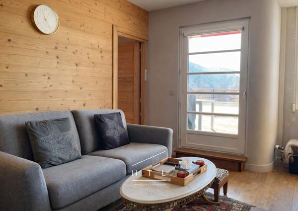 Appartement deux pièces 40 m² à Passy - terrasse 37 m² exposition sud, vue Mont Blanc, résidence inscrite aux Détails des diagnostics énergétiques