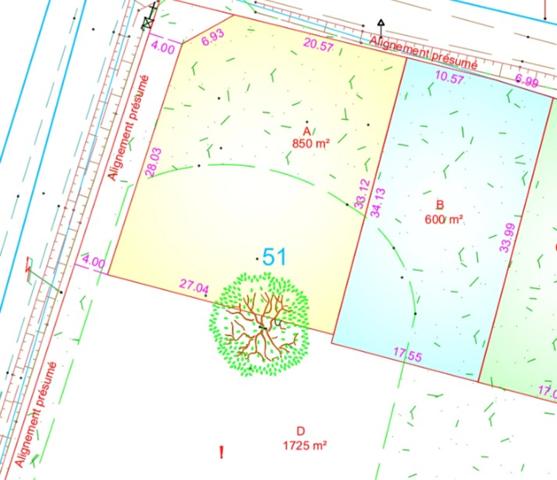 En exclusivité, terrain à vendre de 852 m²