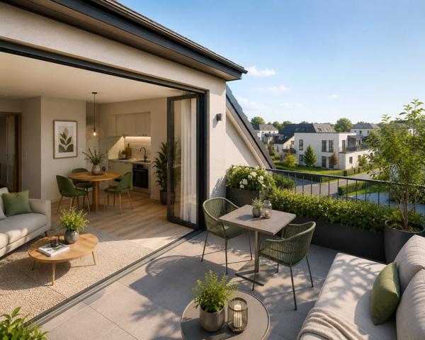 🌿 MITTELSCHAEFFOLSHEIM – 2 PIÈCES EN ATTIQUE AVEC GRANDE TERRASSE ET GARAGE