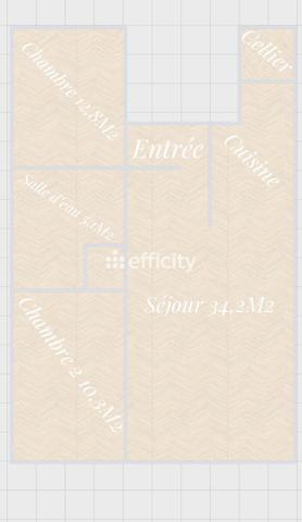 Appartement 3 pièces - 70 m² Exclusivité efficity