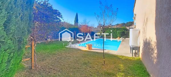 Barjols – Maison lumineuse avec piscine et garage