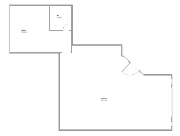 Local Commercial 2 pièces - 90 m²