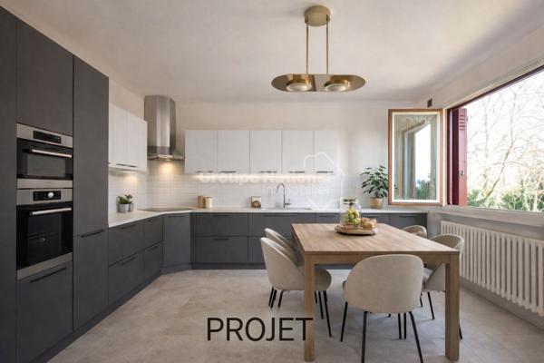 Villa sur 3 407 m² de terrain, sous-sol complet, fort potentiel , Genas