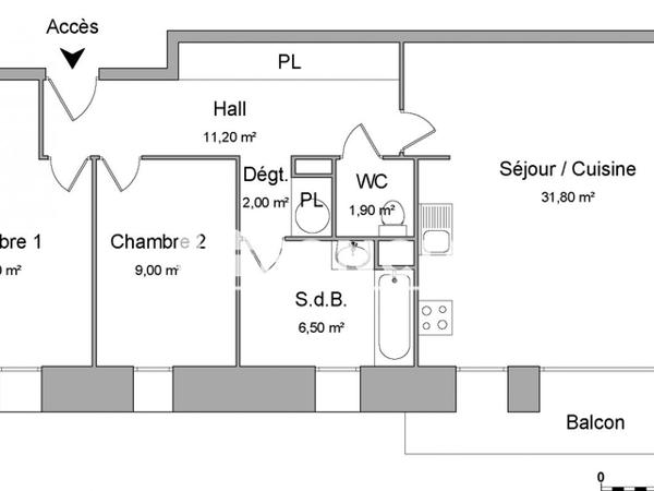Location Appartement 3 pièces 75.8 m² - 139 RUE DU 8 MAI 45 / CHEMIN DES CRIEURS Villeneuve D'ascq 59650