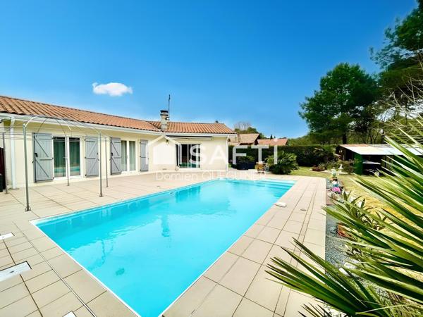 Maison 4 chambres, belle parcelle avec piscine et vue forêt