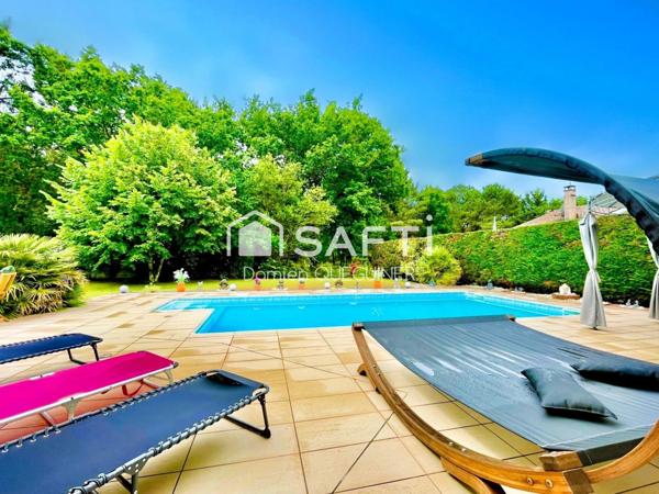 Maison 4 chambres, belle parcelle avec piscine et vue forêt