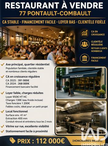 Restauration rapide à vendre 41 m² Pontault-Combault