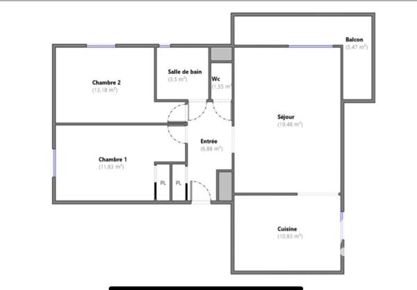 Appartement à vendre 3 pièces 67 m² Chelles