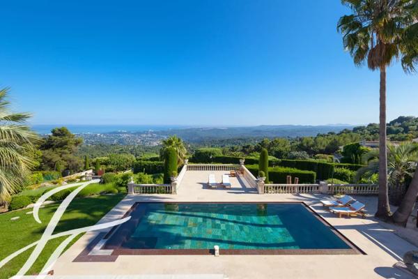 Villa avec vue mer panoramique à louer à Saint Paul de Vence - Domaine Privé