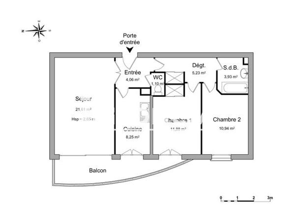 Location Appartement 3 pièces 67 m² - 22 AVENUE MARECHAL MONTGOMERY Caen 14000