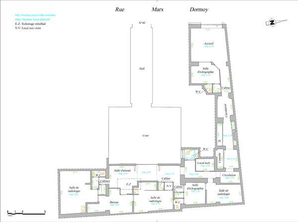 190m2 VENTE FONDS DE COMMERCE CENTRE RADIOLOGIE - 75018 Rue Marx Dormoy