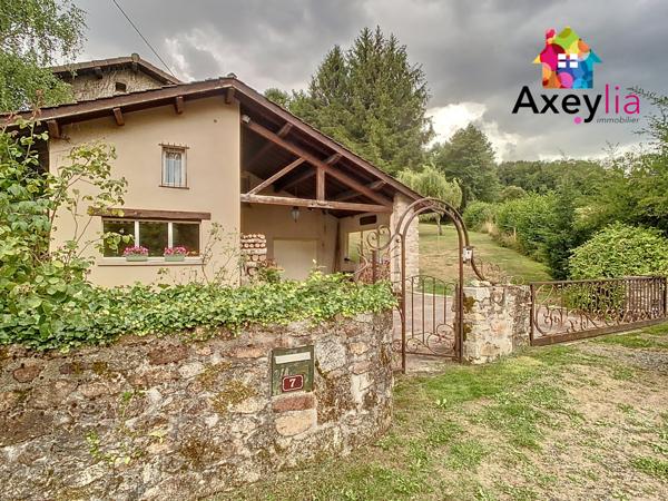 Saint-Bonnet-des-Quarts (42310) A VENDRE - A 25 KM DE ROANNE - MAISON EN PIERRES SUR TERRAIN AVEC PISCINE ET JARDIN