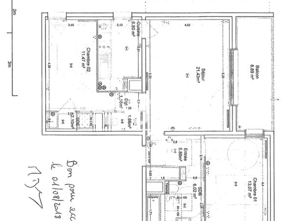 Location Appartement 3 pièces 69.51 m² - COURS DU QUEBEC Bordeaux 33000