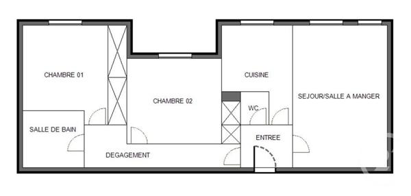 Appartement F3 à vendre  3 pièces - 68,47 m2 VAUCRESSON - 92