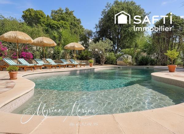 SAINT AYGULF - À VENDRE VILLA 4 PIÈCES VUE MER , STUDIO  - TERRASSE