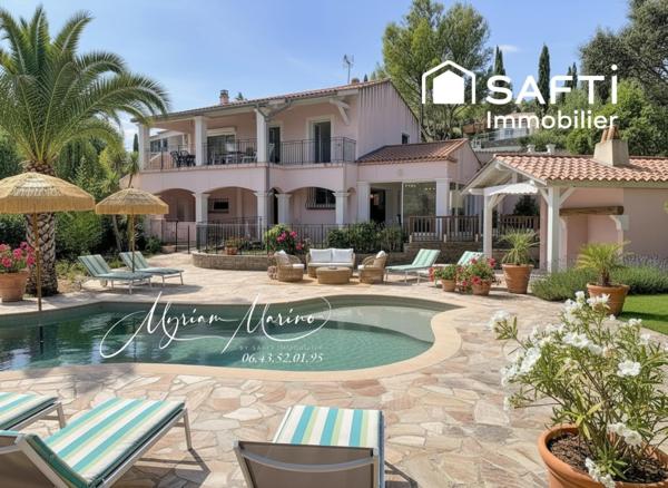 SAINT AYGULF - À VENDRE VILLA 4 PIÈCES VUE MER , STUDIO  - TERRASSE