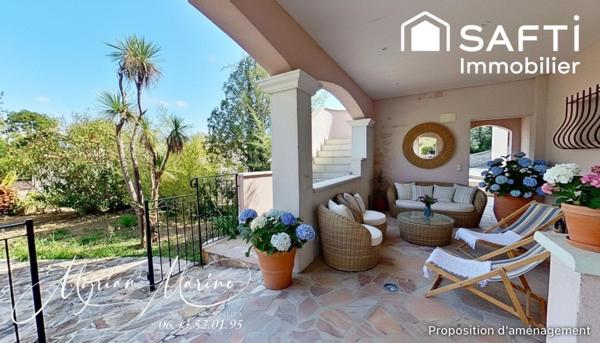 SAINT AYGULF - À VENDRE VILLA 4 PIÈCES VUE MER , STUDIO  - TERRASSE