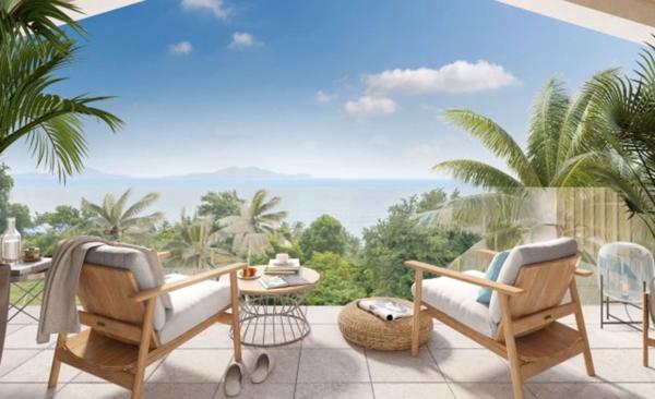 VUE MER IMPRENABLE - A VENDRE Appartement T2 Face Piscine à Trois Rivières