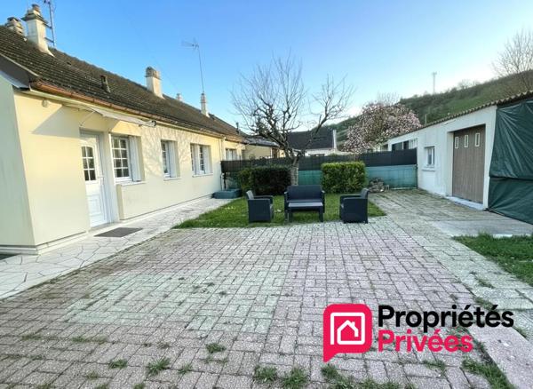 IVRY LA BATAILLE Maison plain pied  2 chambres 3 pièce(s) 57 m2 jardin 460 m2 172900 HAI