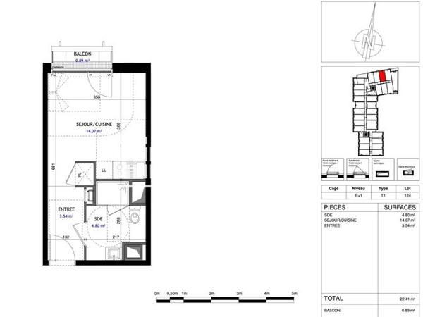 À vendre Studio 24 m² - Joué-lès-tours 37300