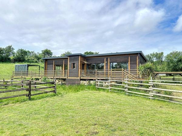 Magnifique Propriété de 2021 en bois finlandais de 135 m² + Studio indépendant de30m2 à La Haye-d'Ectot - 7550m2 terrain -