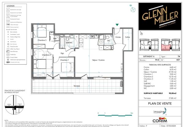 Achat appartement Clapiers - 4 pièce(s) - 90 m² - 470 000 €