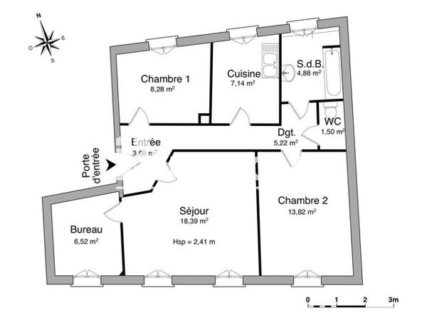 Location Appartement 3 pièces 69.43 m² - 3 FOSSE DES TANNEURS Haguenau 67500