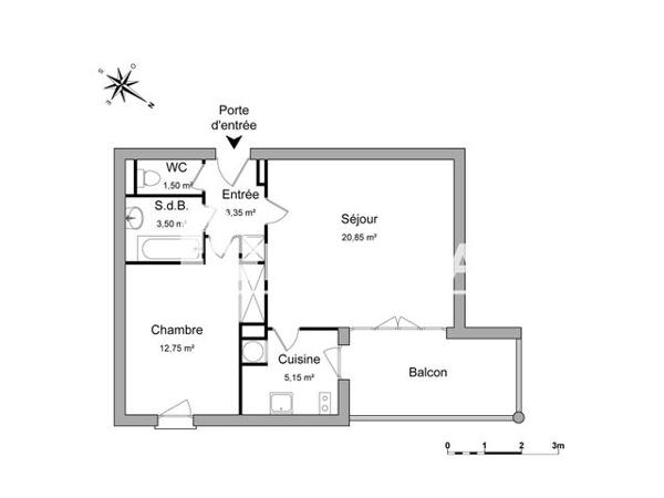 Location Appartement 2 pièces 47.1 m² - 2 AVENUE DE LA FARANDOLE Le Pontet 84130