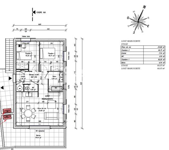 APPARTEMENT À VENDRE DE 3 PIÈCES DE 60,05 M²