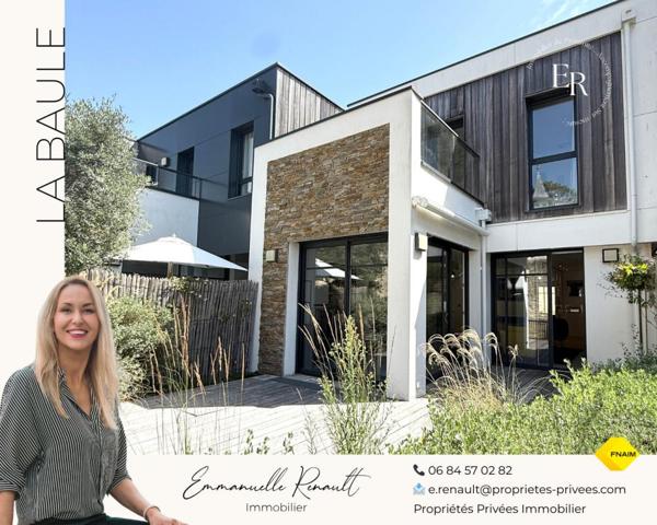 Maison contemporaine d'exception, emplacement premium, vendue meublée, à pied de la Place du marché et des commerces, 5 chambres LA BAULE