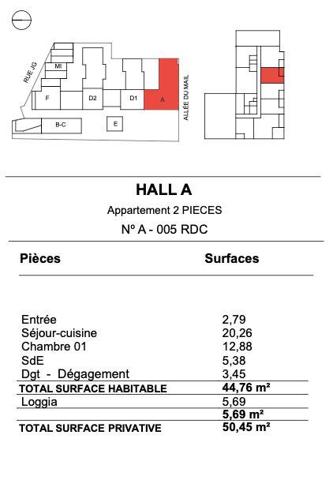 Appartement à vendre 2 pièces 44 m² La Rochelle