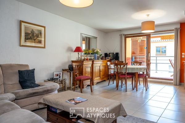 Duplex avec terrasses et garage en centre ville