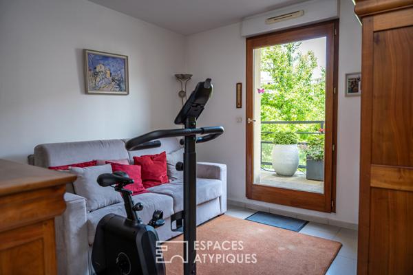 Duplex avec terrasses et garage en centre ville
