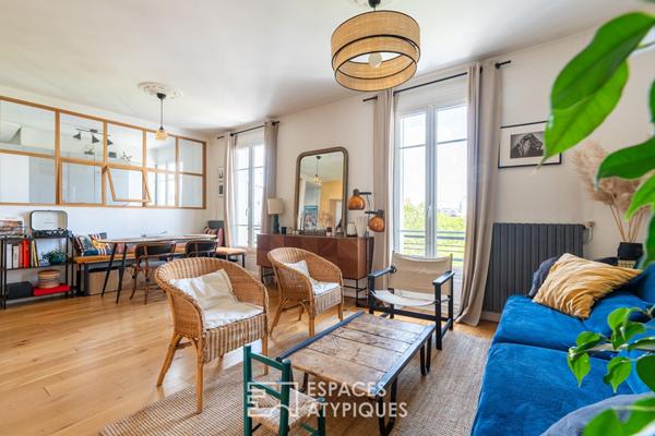 Appartement traversant au dernier étage avec vue dégagée