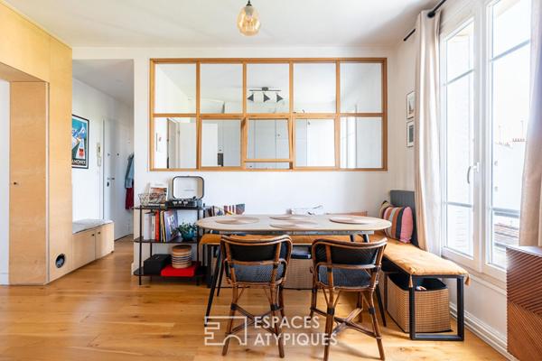 Appartement traversant au dernier étage avec vue dégagée