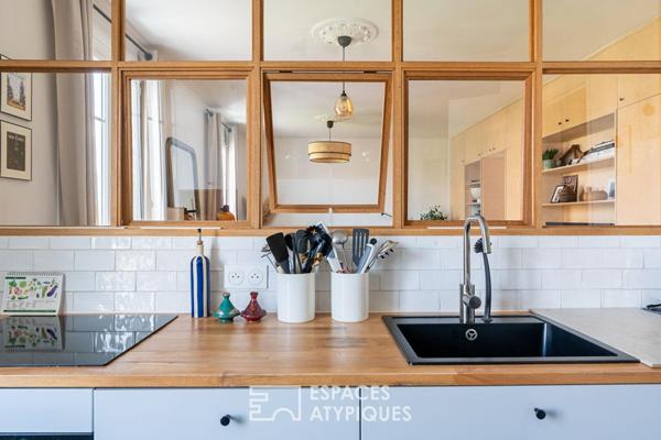 Appartement traversant au dernier étage avec vue dégagée
