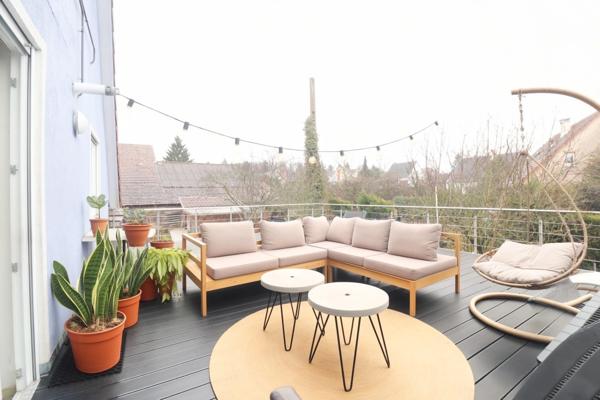 Comme une maison… en appartement : terrasse XXL & jardin