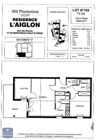 Appartement à louer 2 pièces 54.44m² Montereau-Fault-Yonne (77130)