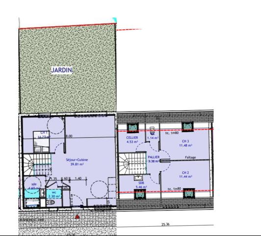 MAISON INDIVIVIDUELLE AVEC JARDIN
