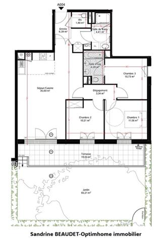 Appartement à vendre 4 pièces LE CHESNAY (78)