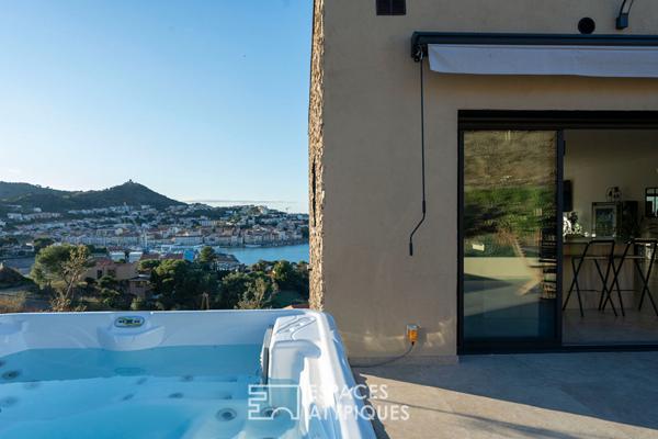 Villa contemporaine à Port-Vendres avec vue panoramique mer et montagnes