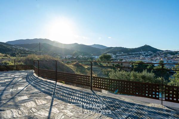 Villa contemporaine à Port-Vendres avec vue panoramique mer et montagnes