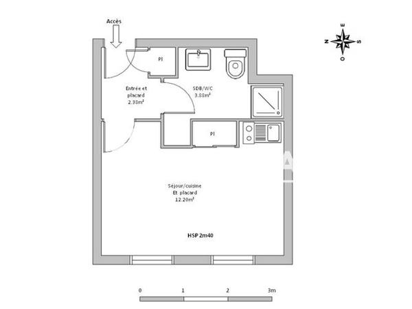 Location Studio 18.46 m² - 7 RUE EMILE DIDIER Arras 62000