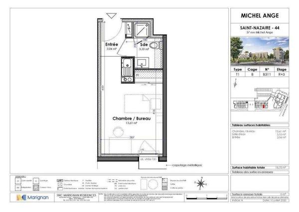 Appartement 1 pièce - 44600 Saint-Nazaire
