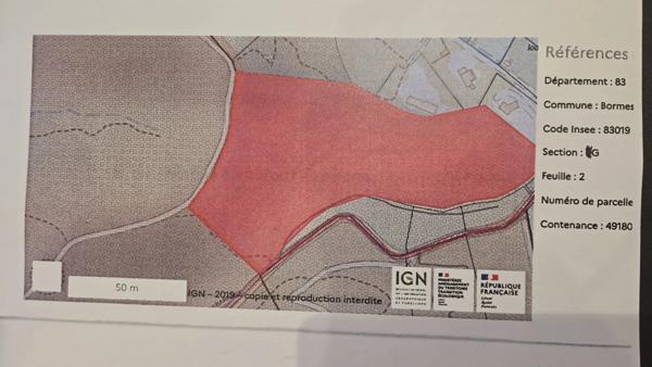 Vente                                                      Terrain
                        
                                         47000 m2                     à Bormes-les-Mimosas