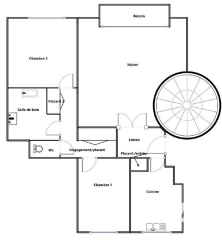 Location appartement 3 pièces 61,77 m² Viroflay