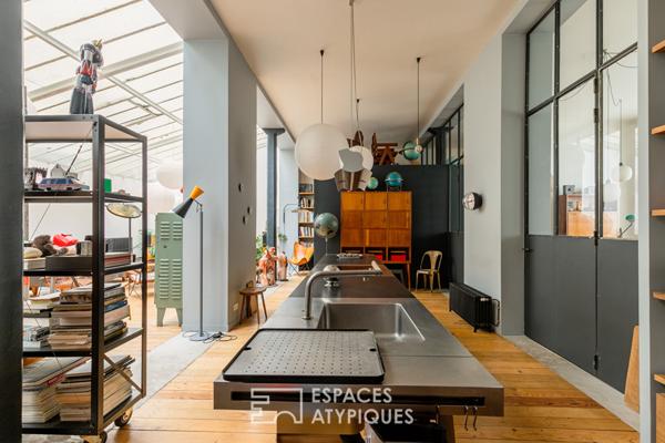 Loft studio photo avec verrière