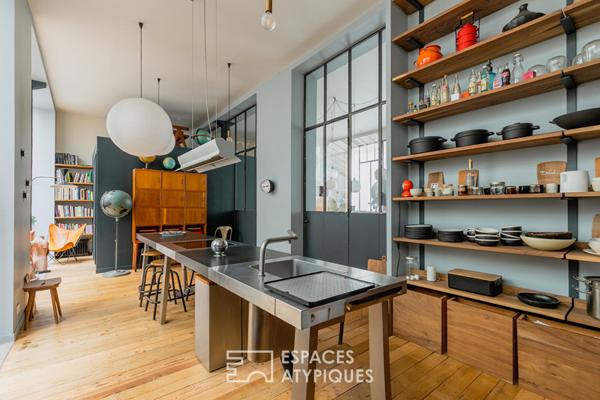 Loft studio photo avec verrière